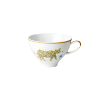 Porcelain Teacup With Wild Leopard Print By Rice DK